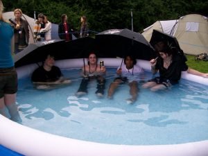 Attendees enjoying the Toko-R Pool back in 2009
